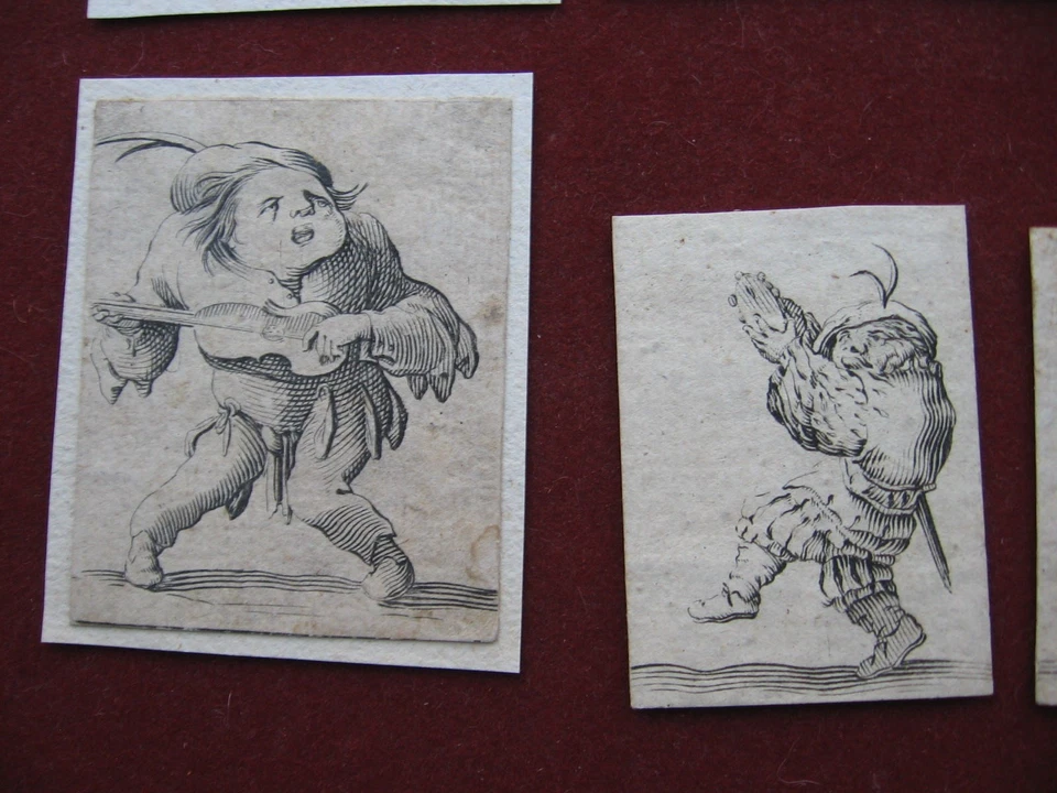 Jacques Callot: Zwerge (Gobbi) & Tänzer 1620/Dwarfs & Dancers Print Radierung - Bild 4 von 4