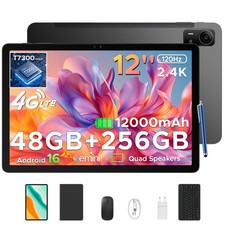 POCKAM P12PRO 12 Pulgadas Tablet 48GB+256GB/2TB Unisoc T7300 Octa-Core 12000mAh