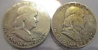 Franklin Half Dollars Lot of 2, 90% Silver-LOT D