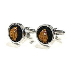 Dome Fabric Gold Monkey Cufflinks For Men Birthday Wedding Gift