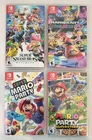 Super Smash Bros., Mario Kart 8, Party, Superstars Nintendo Switch Game Lot
