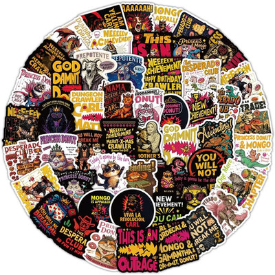 60Pcs DCC This Is an Outrage Princess Donut Sticker Funny Dungeon Book Crawler R