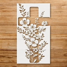 Crucifix Religious Art Stencil for Spiritual Home Decor - StencilAir