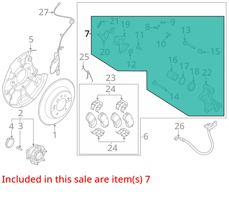 Pinza trasera izquierda conductor 58310Q5A20 compatible con 21-24 Seltos 3070174 Foto 4 de 4