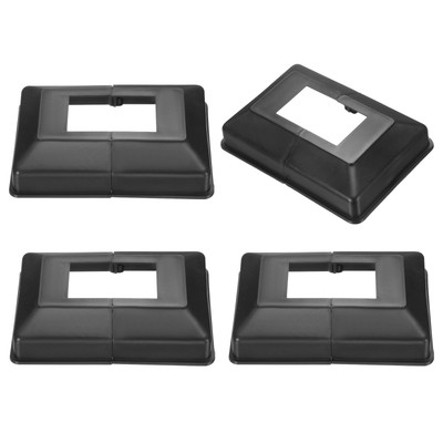 4 Stück Pfostenbodenabdeckung, 4,25x3 Split Style PVC Pfosten Rock Säule Verpackung (1,25x2)
