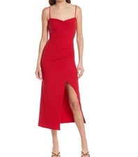 Reformation Formosa Red Knit Midi Dress XL
