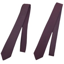 HERMES Tie 2WAY Silk Dot Bordeaux aq11630