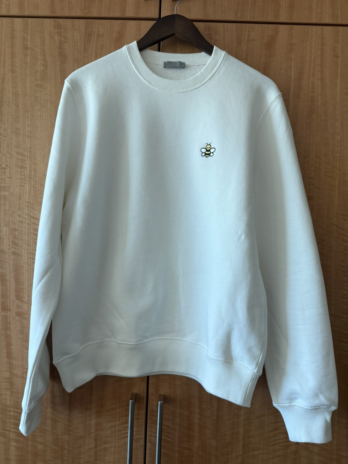 Dior Homme White Sweatshirt Bee Logo Jumper Mens Medi… - Gem