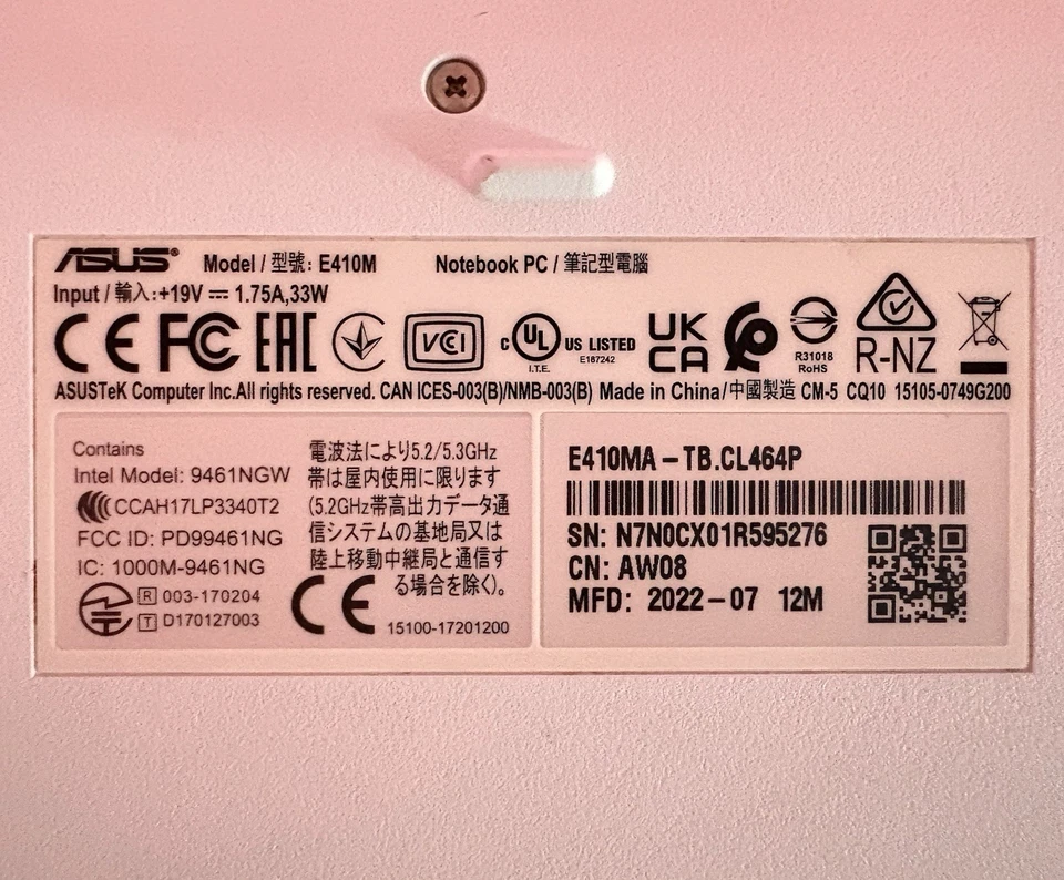 Portátil Asus E410 Intel Celeron N4020 4 GB 64 GB 14 pulgadas HD LED Win 10 (oro rosa) Foto 4 de 4