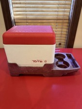 Vintage Gott Tote 6 Cooler Console Arm Rest With Cup Holder, Red, Great Shape