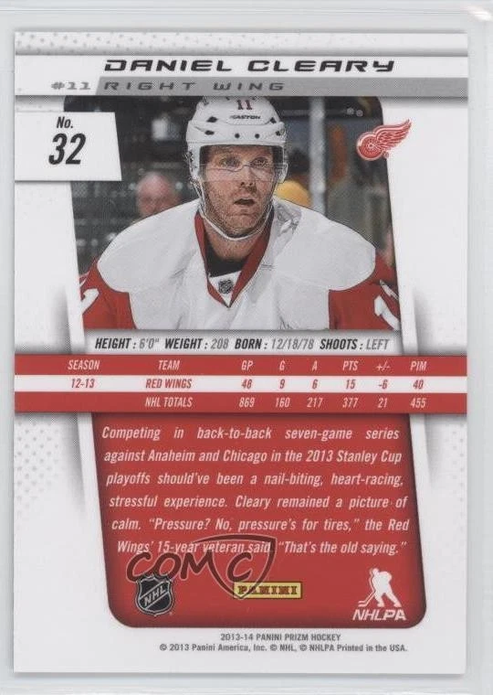 2013-14 Panini Prizm Daniel Cleary #32 - Image 2 of 2