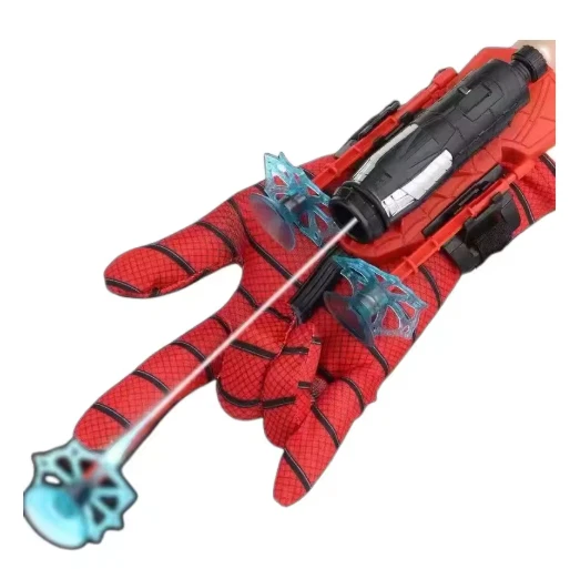 Guantes Spiderman Juguetes Niños Tirador Web Juegos con disfraces Lanzador Araña Seda Guante de Muñeca Foto 4 de 4