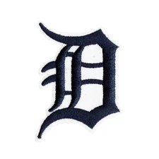 Detroit Old English “D” Embroidered Iron-On Patch Motor City Baseball