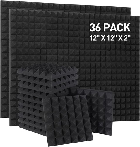 12~96 Pack 12x12x2" Acoustic Foam Panel Tiles Wall Record Studio Sound Proof USA - Picture 18 of 37