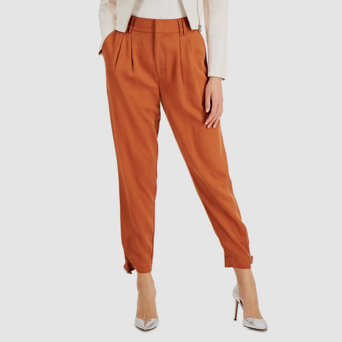 Orange dress pants womens hot sale