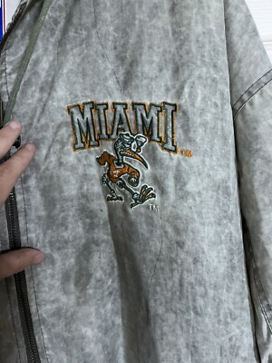 Vintage 1990's UM University of Miami Hurricanes Jacket XL Logo 7