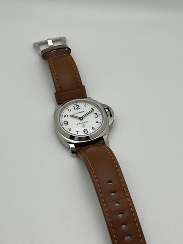 Panerai Luminor Base Logo Acciaio PAM00630 White Dial Manual Hand Wound B&P - Picture 6 of 9