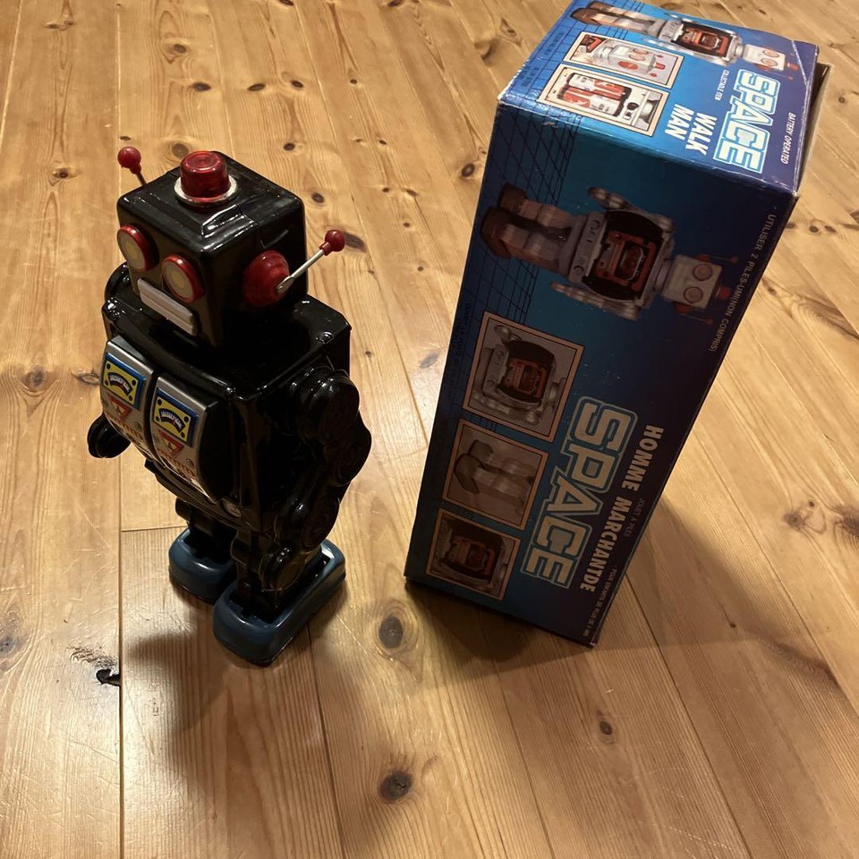 Space Walkman Vintage Tin Toy Showa Retro with Box [Read] eBay
