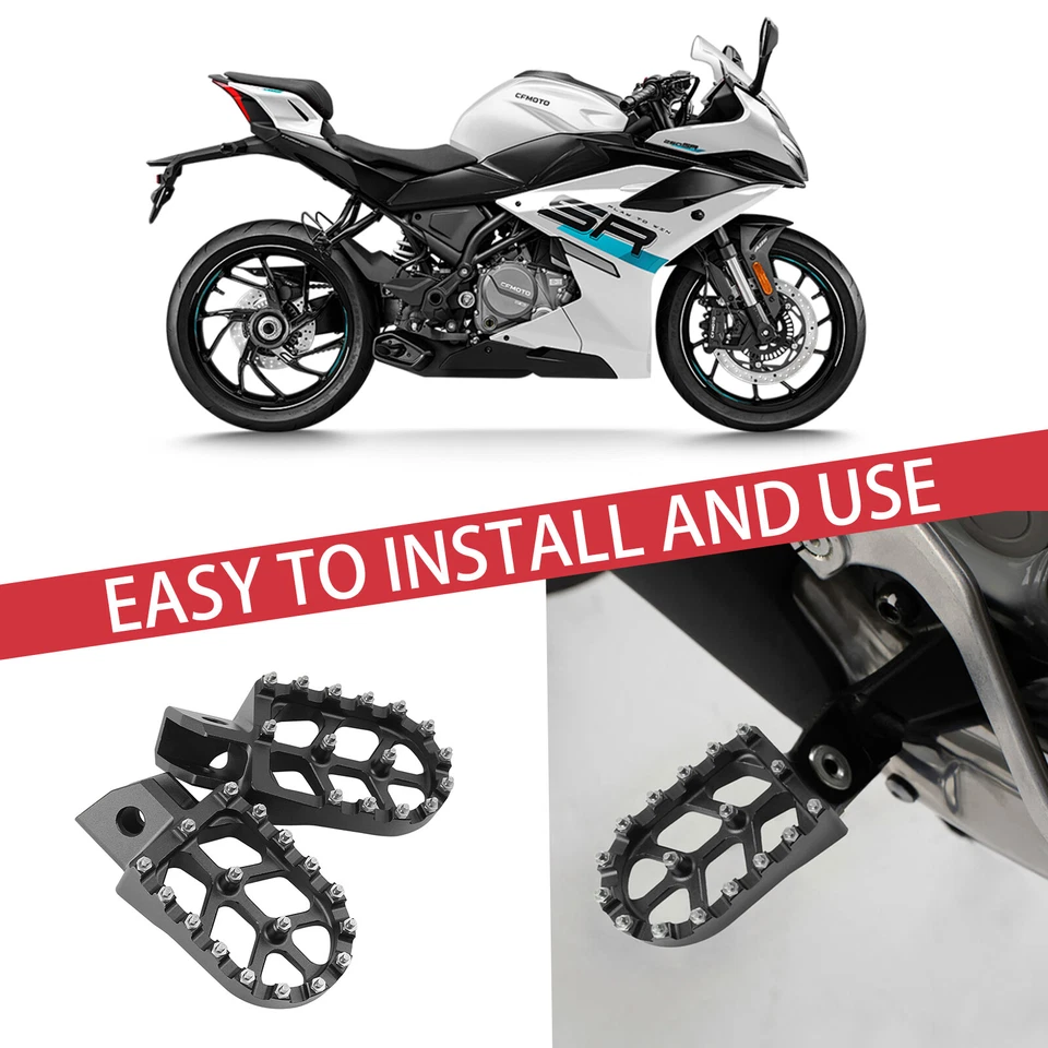 2x Pedales de reposapiés anchos para Yamaha XT250 YZ125 YZ80 WR250 TTR90 TTR125 Foto 3 de 4