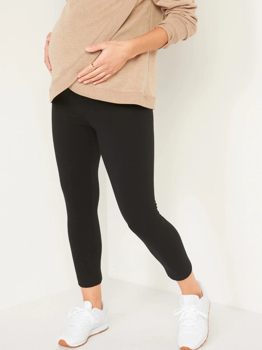 Old Navy Maternity Full Panel Capri Legging Size M Black NWT