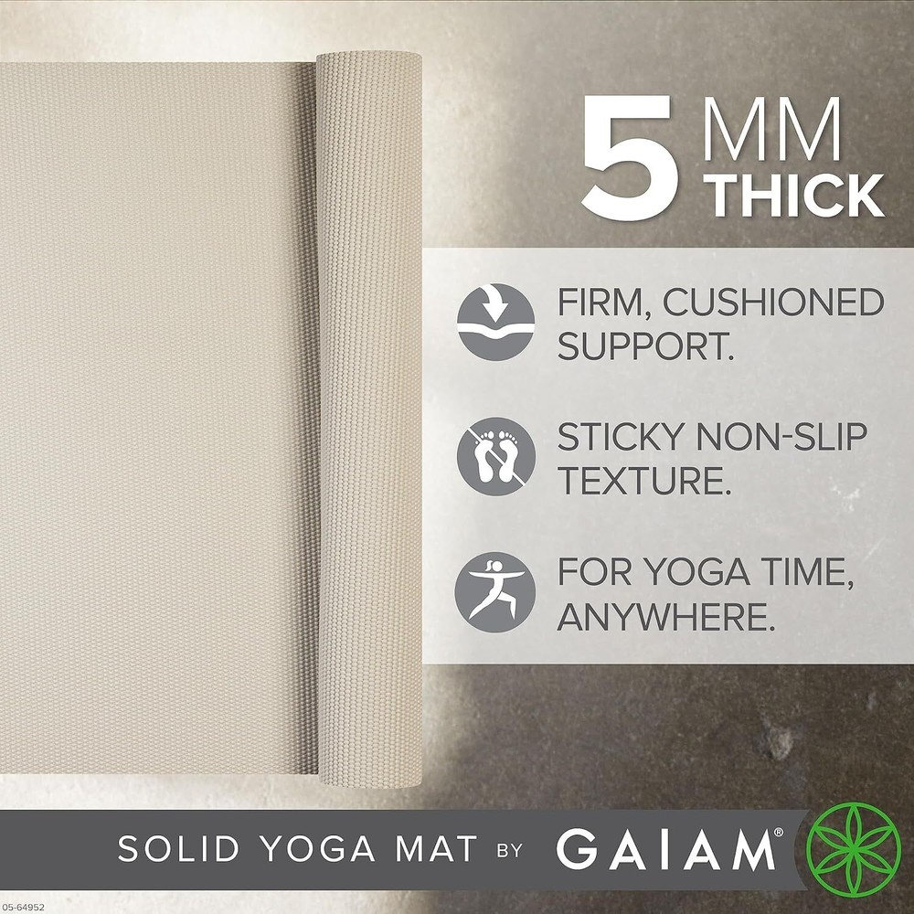 Premium 5mm Non-Slip Yoga Mat for Fitness & Exercise - Extra Thick & Durable