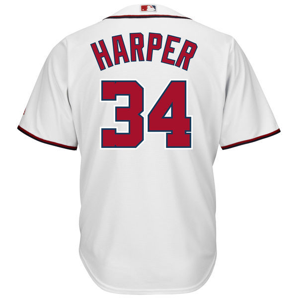 BRYCE HARPER #34 MAJESTIC COOLBASE AUTHENTIC WHITE