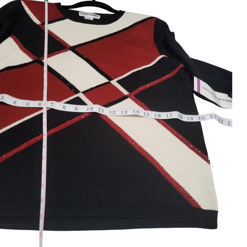 Alfred Dunner "All That Glitters" Sweater Size S - Multicolor - New with Tags - Picture 3 of 3