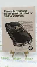 1966 BMW 2000 Sports Coupe vintage print Ad 11 X 8.5
