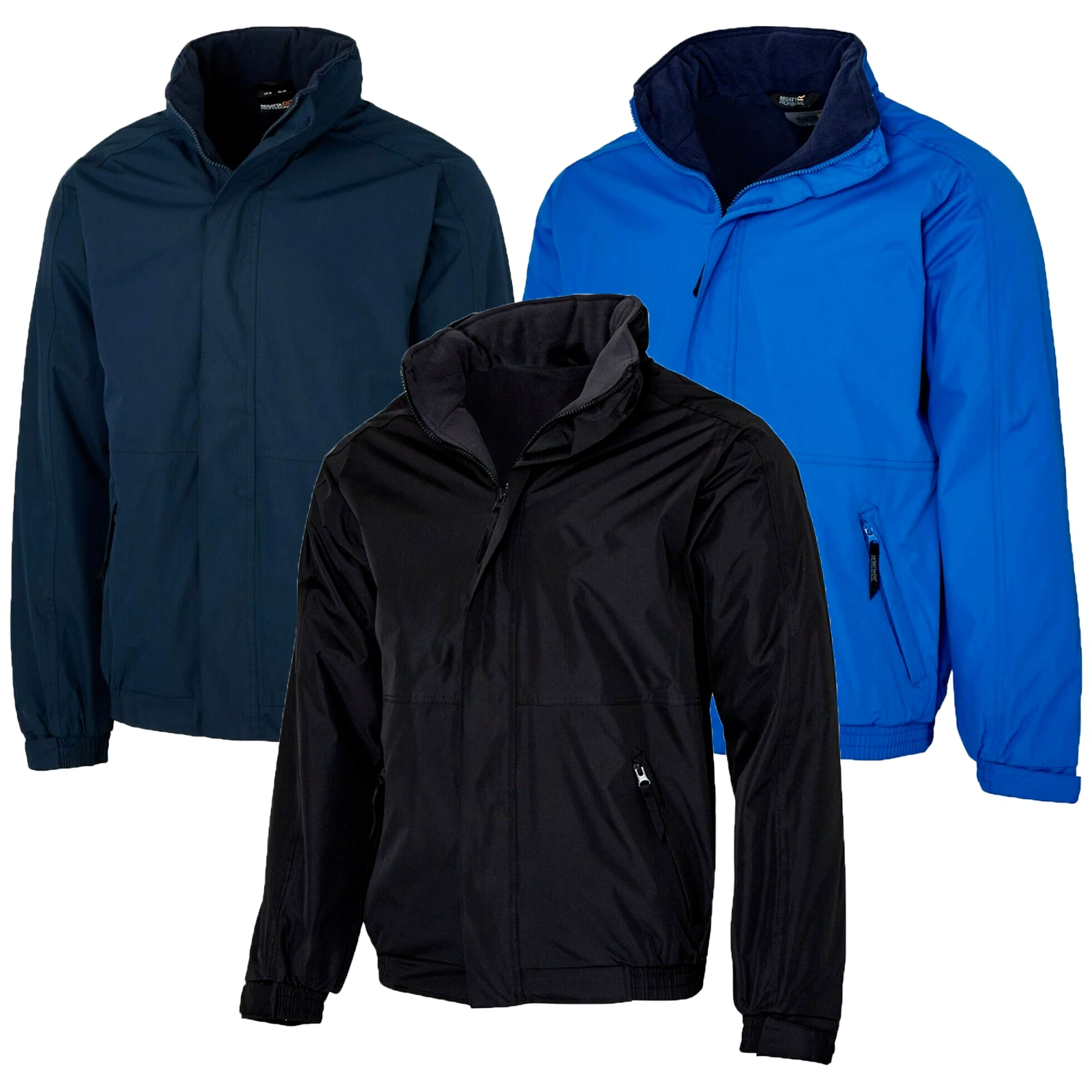 Regatta Dover Men's Bomber Jacket Work Hooded Fleece Lined Waterproof Coat