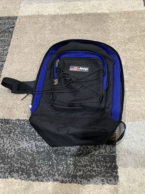 ★JEEP★ SG 3M Backpack JP0GAU002BK Jeep Travel Equipment Backpack- Black/Blue | eBay