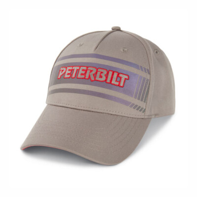 BDA Peterbilt Motors Cap - Iridescent Stripe Embroidered Grey Hat