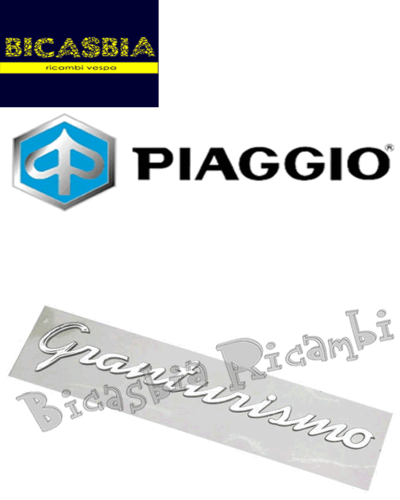 620682 - ORIGINALE TARGHETTA COFANO POSTERIORE GRANTURISMO VESPA GT 125 200 - Imagen 1 de 1