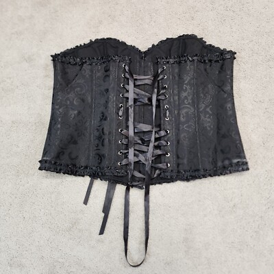 トップス if six was nine BLACK LACE CORSET Elegance and Define Your Style in Black corset