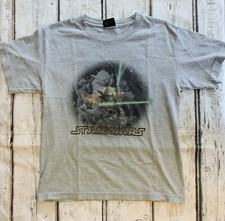 Star Wars Lucasfilm Children's Grey Yoda Light Saber T-Shirt Size Tag Removed