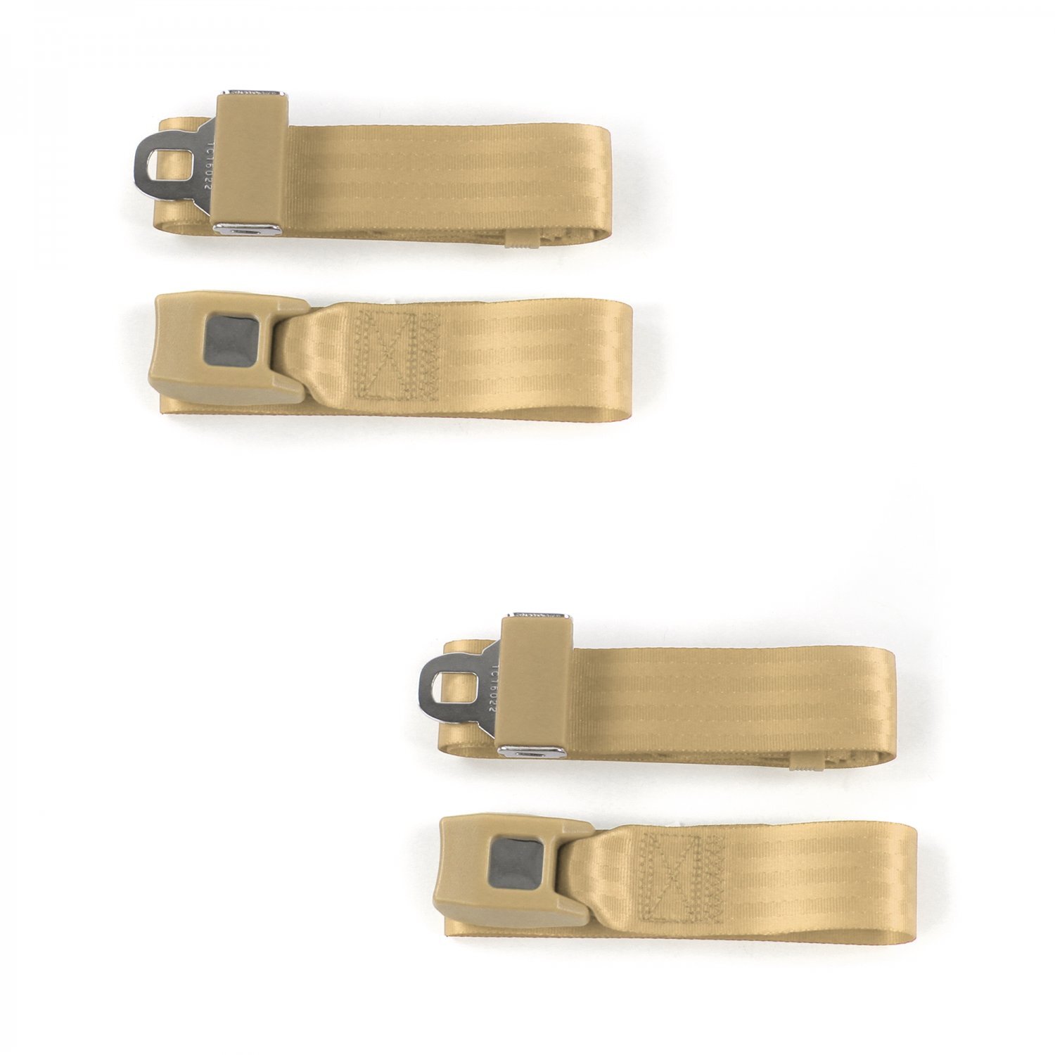 Ford GT40 1964 - 1969 Standard 2pt Tan Lap Bucket Seat Belt Kit - 2 Belts