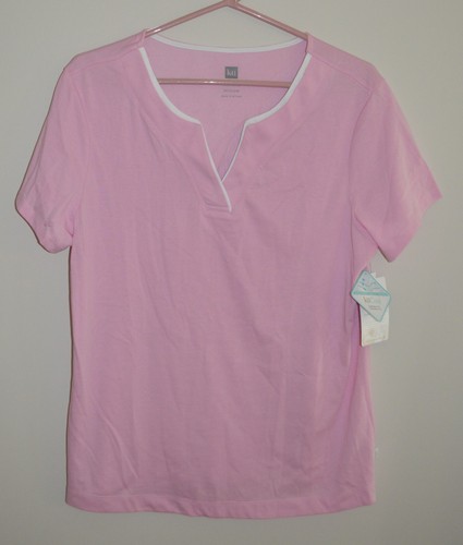 Karen Neuburger Nachtwäsche V-Ausschnitt Top Rosa Medium Neu mit Etikett