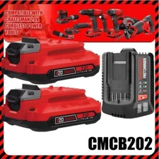2PACK For CRAFTSMAN CMCB202 20V 2.0Ah Battery V20 20 Volt Lithium-ion or Charger