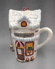 Ganz Toy Shop Store Holiday Christmas Coffee Hot Cocoa Cup Mug with Lid