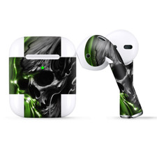 Skins Wraps compatible for Apple Airpods Dark Skull