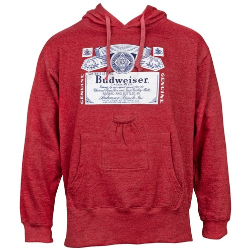 Budweiser Red Beer Pouch sudadera con capucha roja - Imagen 1 de 2
