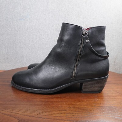 Umberto Raffini Anita Ankle Boots Women's Size 40 / 9 Black Leather Western Shoe