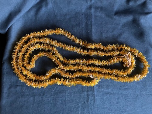 Vintage Orange Cellophane Tree Garland Strand Rope | eBay