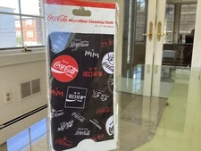 RARE HTF STYLISH Coca Cola Microfiber Cleaning Cloth - 6" x 7"  CHRISTMAS GIFT