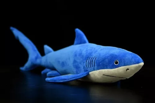 Juguetes de peluche de tiburón azul de 22 pulgadas muñeca para niños pequeños regalos - Imagen 1 de 11