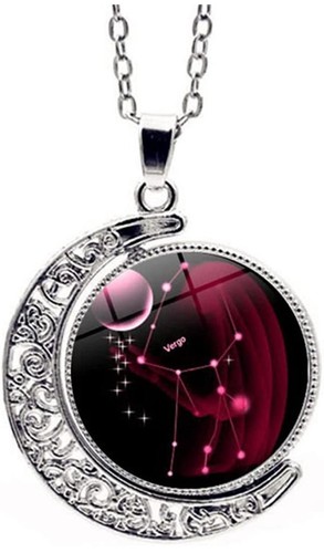 Constellation Zodiac Signs Pendant Necklace Jewelry| 360* Galaxy Crescent| Gifts - Bild 30 von 50