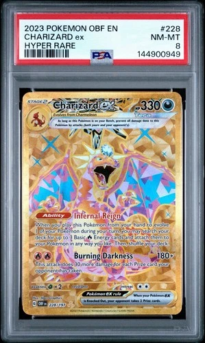 2023 Pokemon OBF En-Obsidian Flames Charizard EX #228 PSA 8 NM-MT