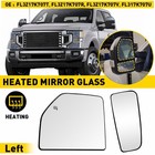 Upper+Lower Mirror Glass For Ford F-350 F-250 F450 Super Duty Driver Side Tow LH