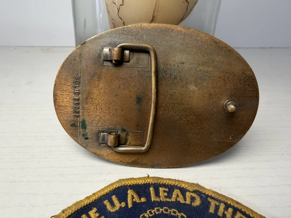 Retro PUMBERS PIPEFITTERS STEAMFITTERS UA All the Way Clásico Azul Dorado Parche 4" Foto 3 de 4