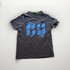 Hugo Boss Blue 3D Logo Graphic T Shirt Men’s Medium Short Sleeve Stretch Black