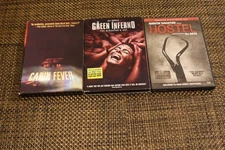 Lot of 3 Eli Roth DVD's : Cabin Fever, The Green Inferno, Hostel